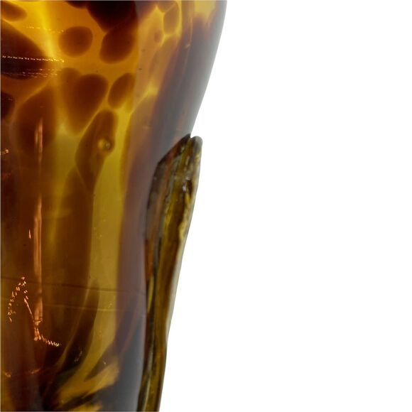 Art Glass Pear Fruit Vintage Brown Yellow Hand Blown Decorative Dark Academia - Picture 8 of 15